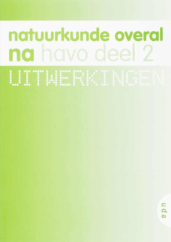 Omslag van uitwerkingen