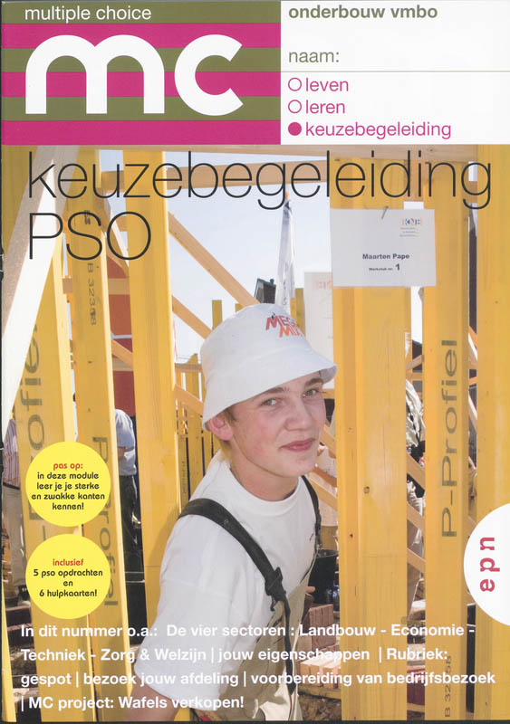 Omslag van Keuzebegeleiding PSO 08-09