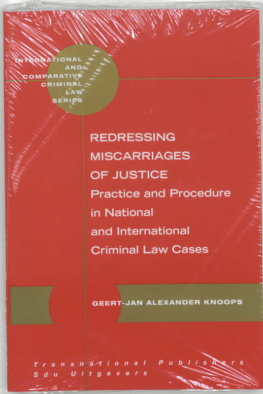 Omslag van Redressing miscarriages of justice