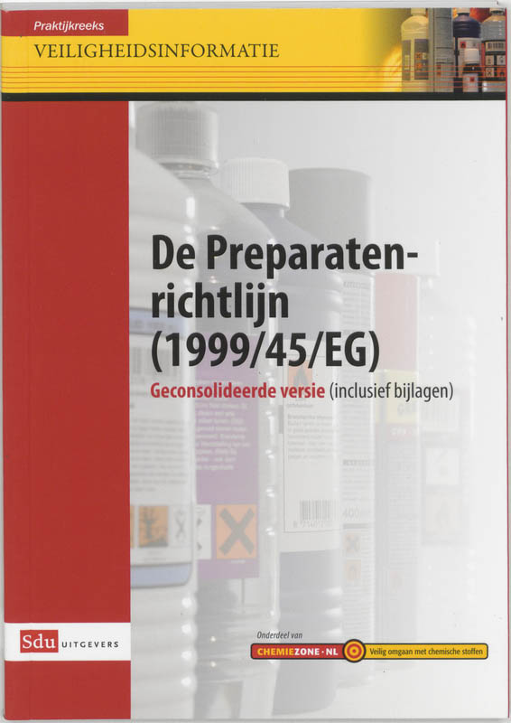 Omslag van De Preparatenrichtlijn (1999/45/EG)