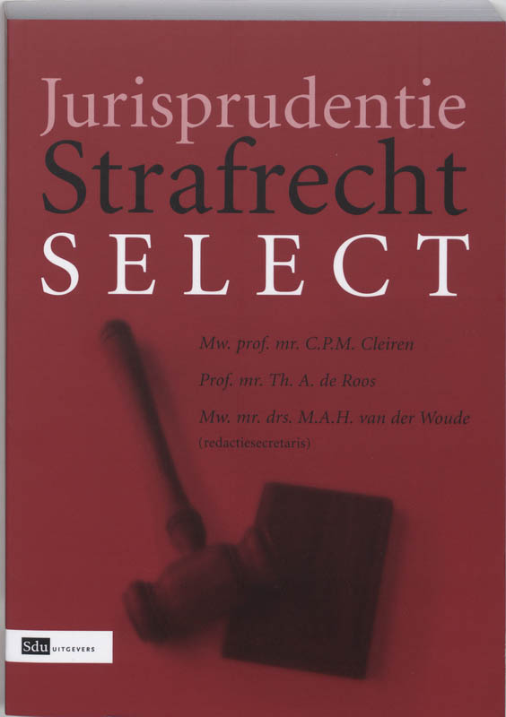 Omslag van Jurisprudentie Strafrecht Select