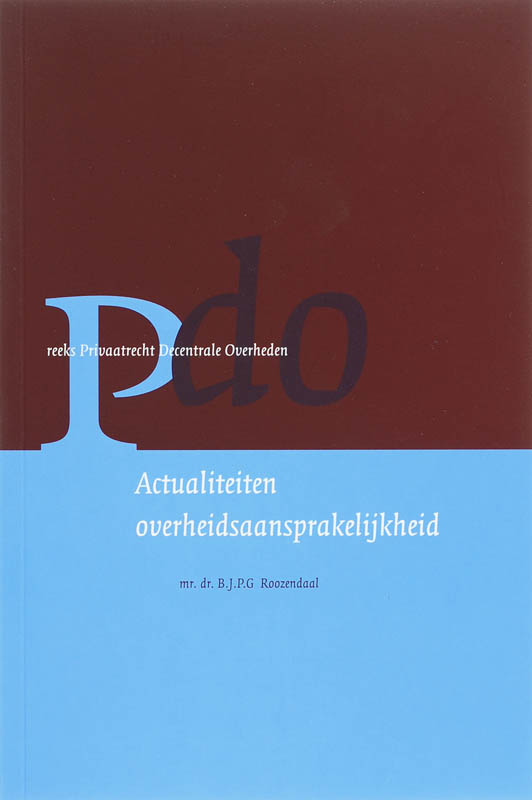 Omslag van Actualiteiten overheidsaansprakelijkheid