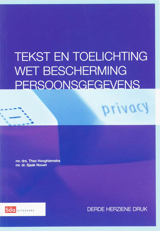 Omslag van Wet bescherming persoonsgegevens