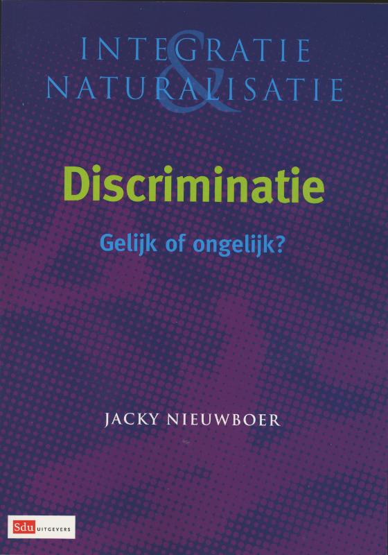 Omslag van Discriminatie : gelijk of ongelijk?