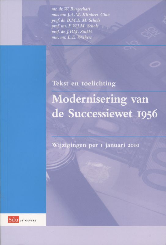 Omslag van Tekst en toelichting Modernisering van de Successiewet 1956