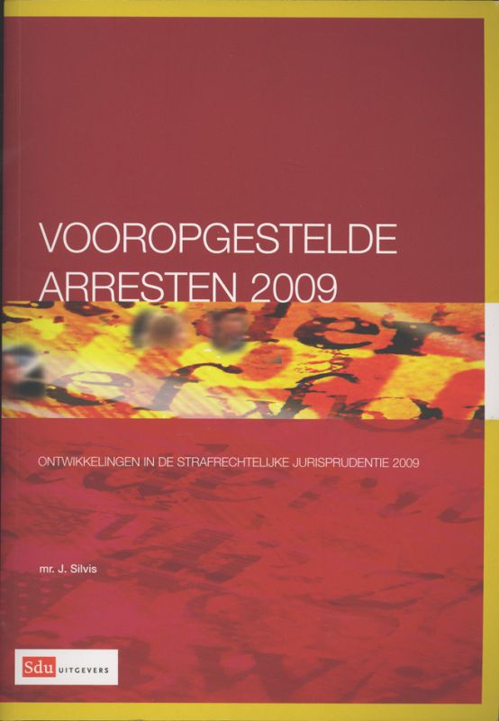 Omslag van Vooropgestelde arresten 2009
