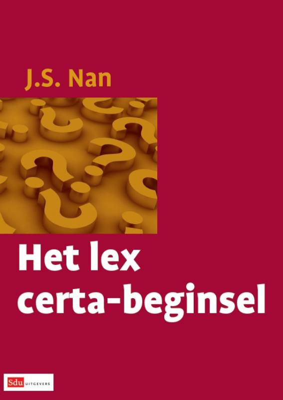 Omslag van Het lex certa-beginsel