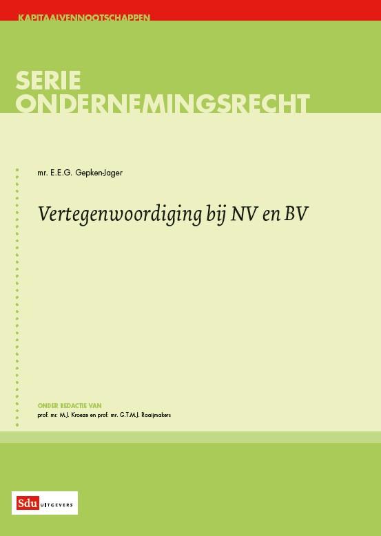 Omslag van Vertegenwoordiging bij NV en BV