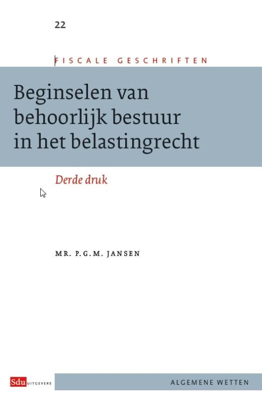 Omslag van Beginselen van behoorlijk bestuur in het belastingrecht.