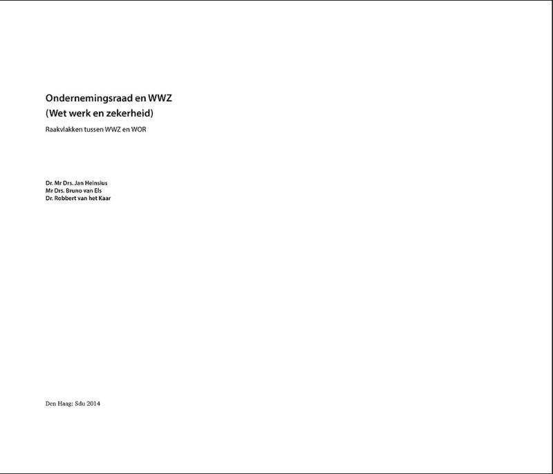 Omslag van Ondernemingsraad en WWZ