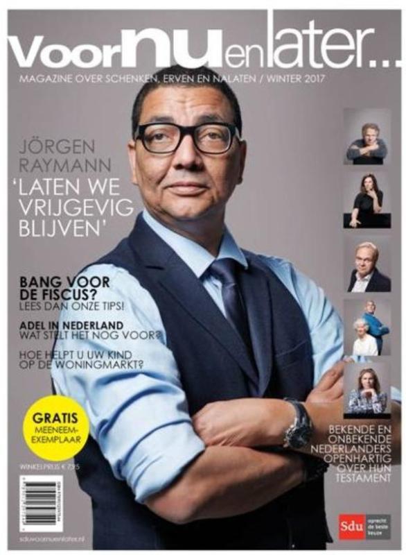 Omslag van Voor nu en later, Magazine over erven, schenken en nalaten. 2017