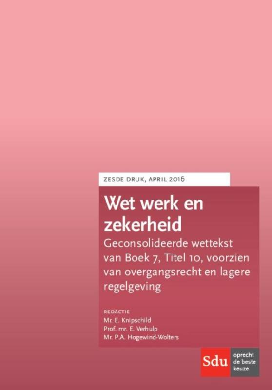 Omslag van Wet werk en zekerheid (WWZ)