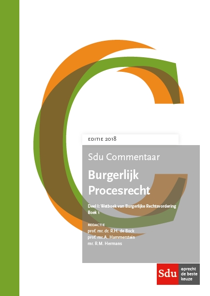 Omslag van Sdu Commentaar Burgerlijk Procesrecht 2018
