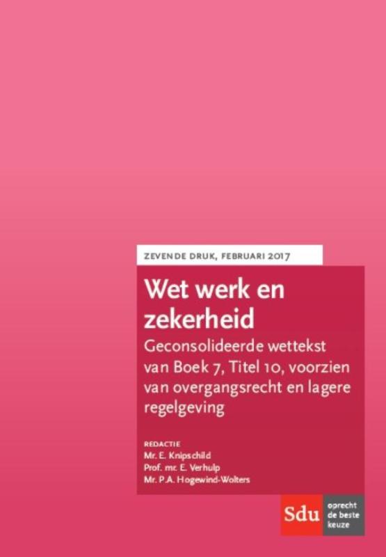 Omslag van Wet werk en zekerheid