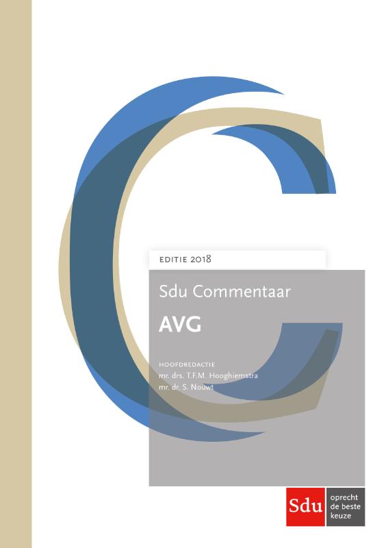 Omslag van Sdu Commentaar AVG, Editie 2018