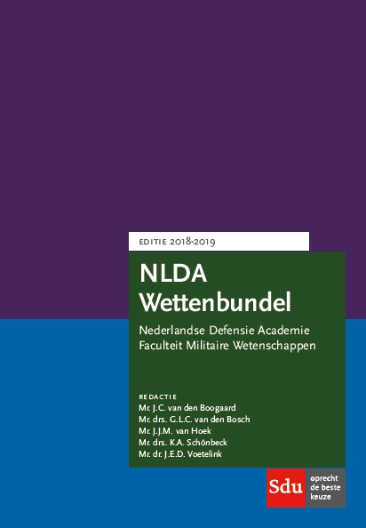 Omslag van NLDA Wettenbundel 2018-2019