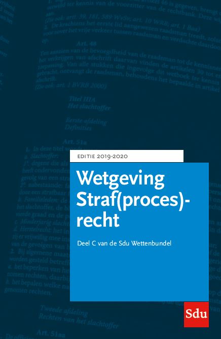 Omslag van Sdu Wettenbundel Straf(proces)recht. Editie 2019-2020