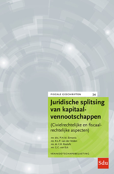 Omslag van Juridische splitsing van kapitaalvennootschappen