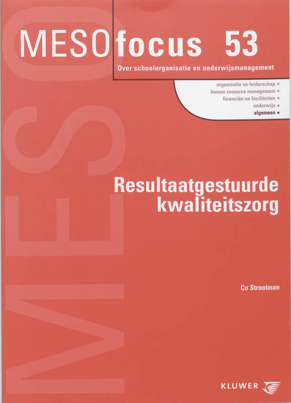 Omslag van Resultaatgestuurde kwaliteitszorg