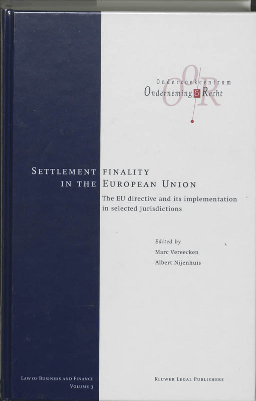 Omslag van Settlement finality in the European Union