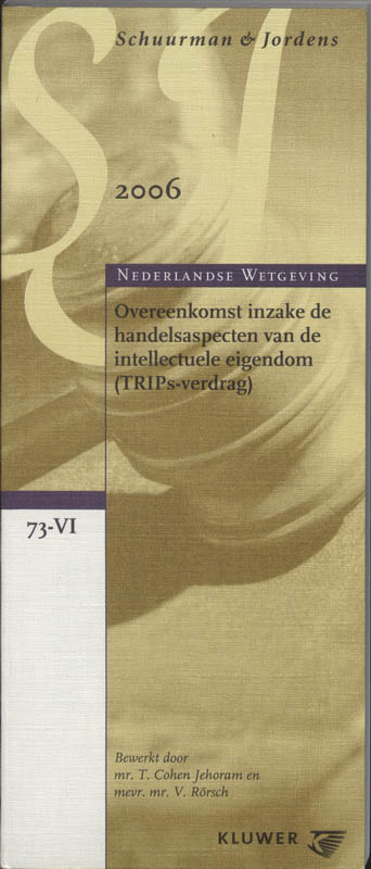 Omslag van Overeenk.inzake MD Handel(Trips-Verdr.)