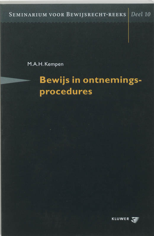 Omslag van Bewijs in ontnemingsprocedures