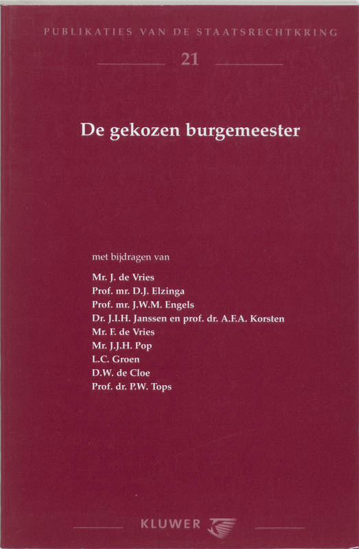 Omslag van De gekozen burgemeester