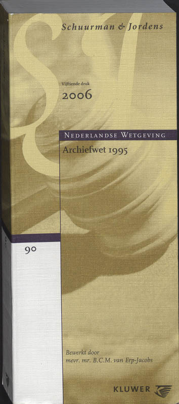 Omslag van Archiefwet 1995