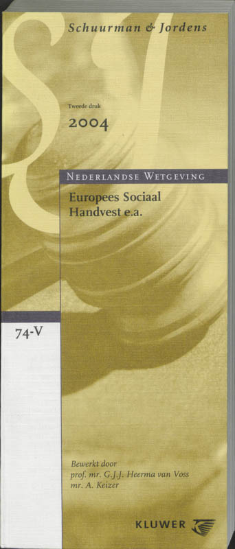 Omslag van Europees Sociaal Handvest c.a.