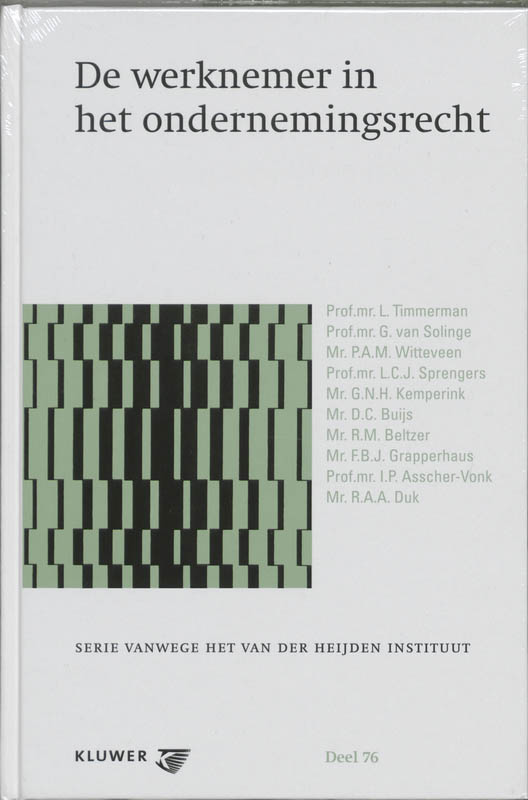 Omslag van De werknemer in het ondernemingsrecht