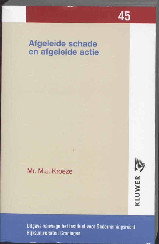 Omslag van Afgeleide schade en afgeleide actie