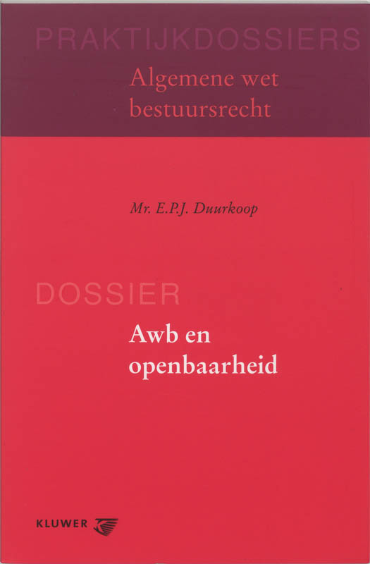 Omslag van Awb en openbaarheid