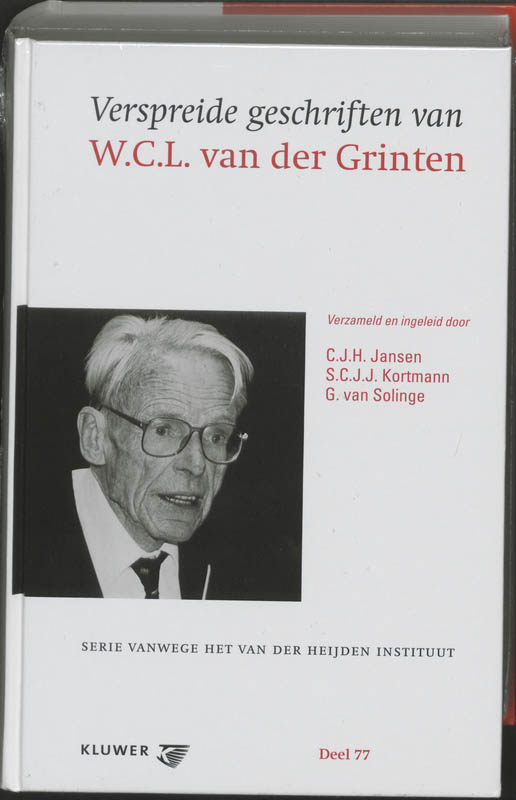 Omslag van Verspreide geschriften van W.C.L.van der Grinten