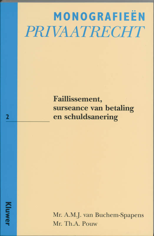 Omslag van Faillissement, surseance van betaling en schuldsanering