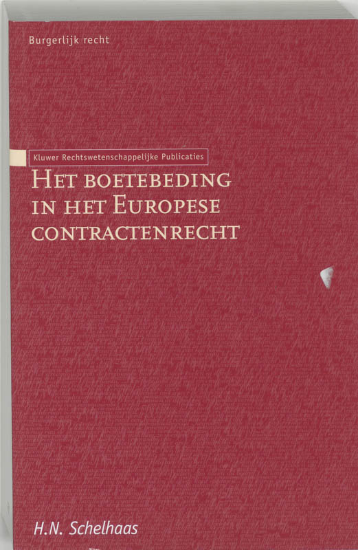 Omslag van Het boetebeding in het Europees contractenrecht