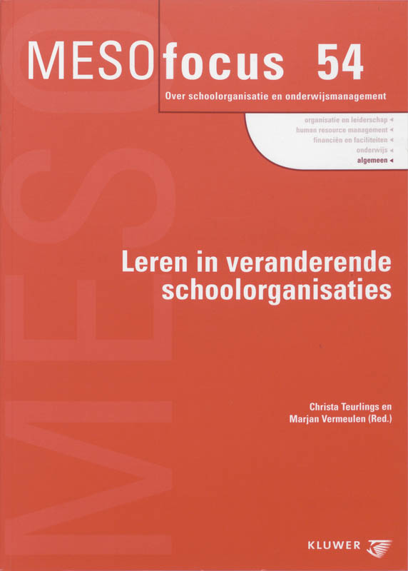 Omslag van Leren in veranderende schoolorganisaties