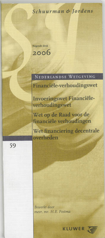 Omslag van Financiele-Verhoudingswet