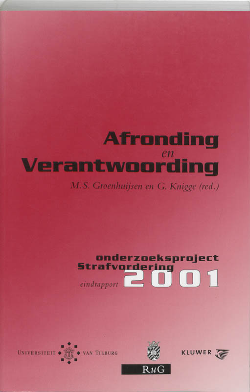 Omslag van Afronding en verantwoording