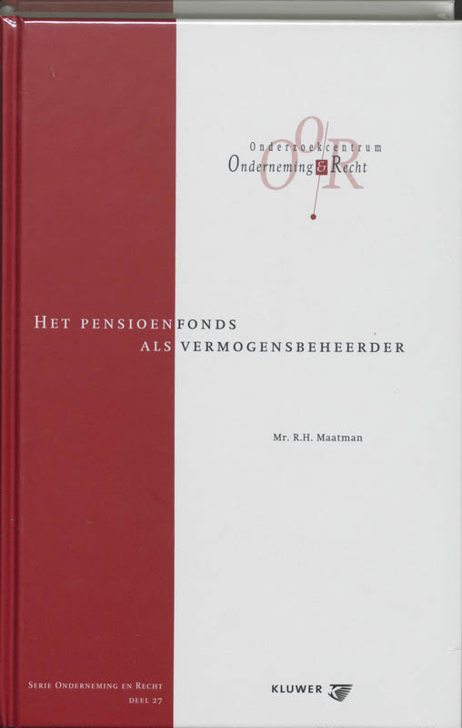 Omslag van Het pensioenfonds als vermogensbeheerder