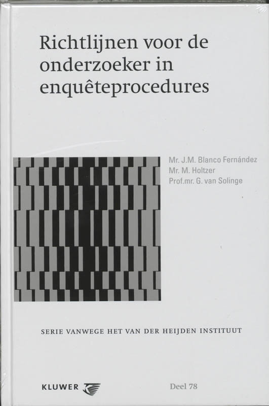 Omslag van Richtlijnen voor de onderzoeker in enqueteprocedures