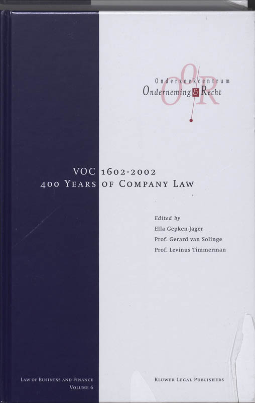 Omslag van VOC 1602-2002 400 years of company law
