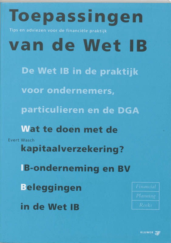 Omslag van Toepassingen van de Wet IB
