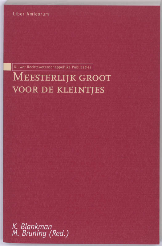 Omslag van Meesterlijk groot voor de kleintjes
