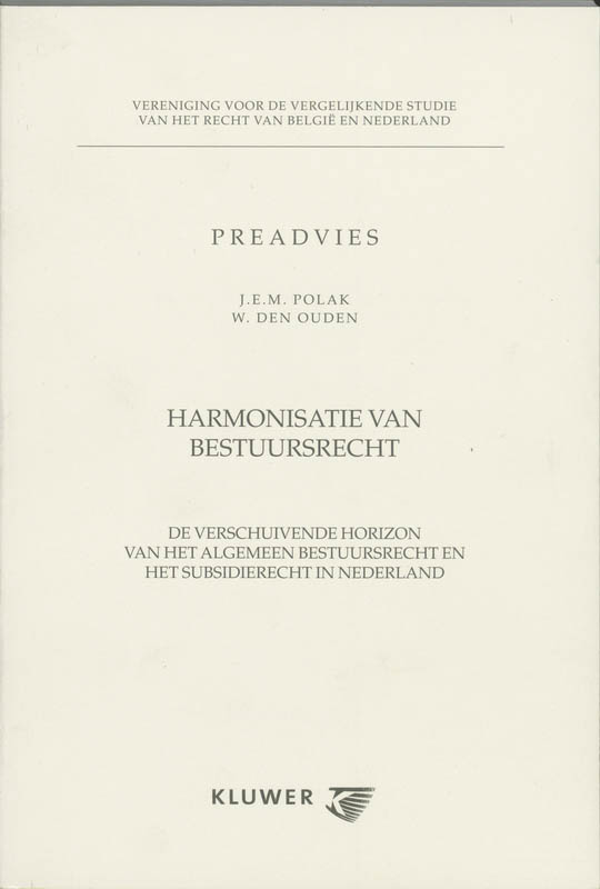 Omslag van Harmonisatie van bestuursrecht