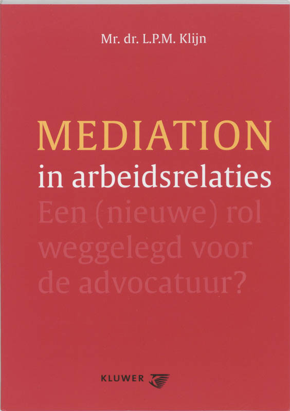 Omslag van Mediation in arbeidsrelaties