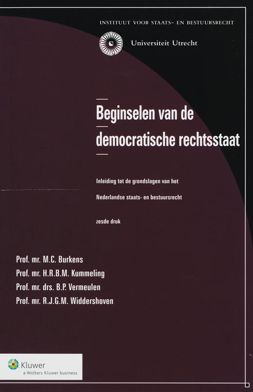 Omslag van Beginselen van de democratische rechtsstaat