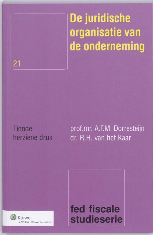 Omslag van De juridische organisatie van de onderneming