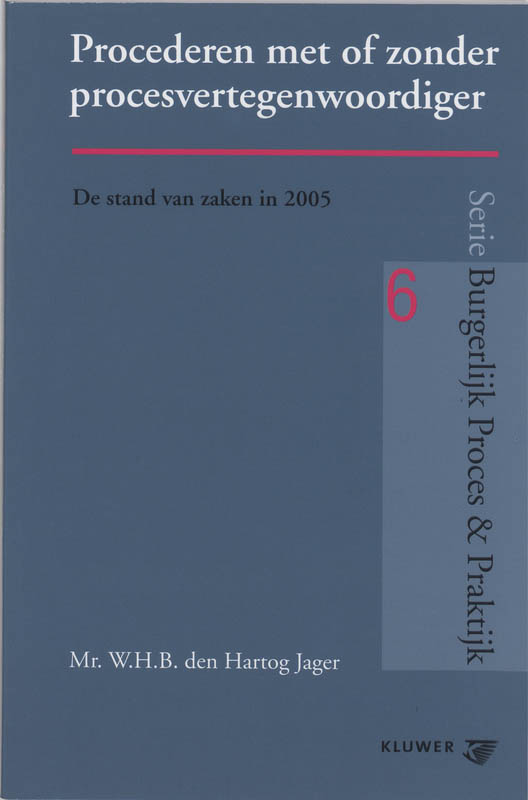 Omslag van Procederen met of zonder procesvertegenwoordiger