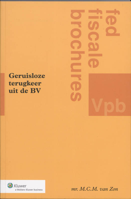 Omslag van Geruisloze terugkeer uit de BV