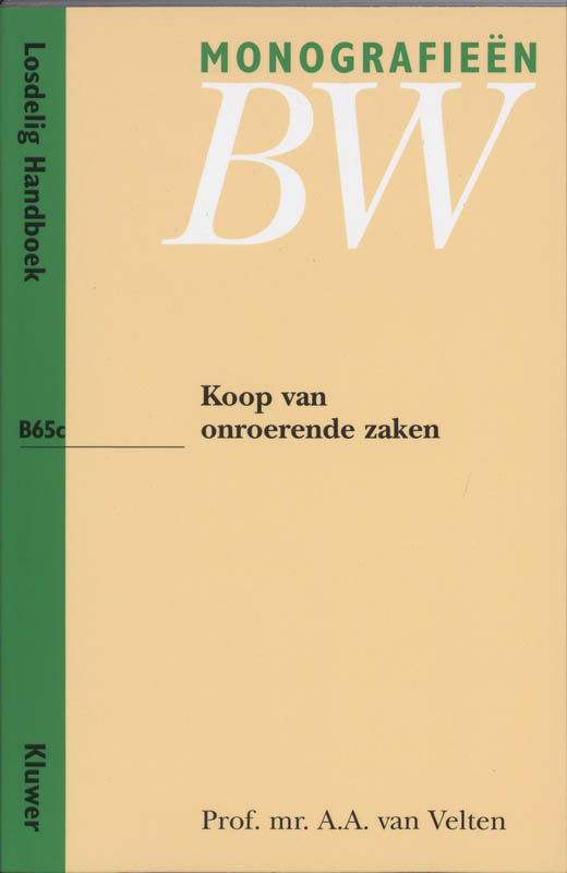 Omslag van Koop van onroerende zaken